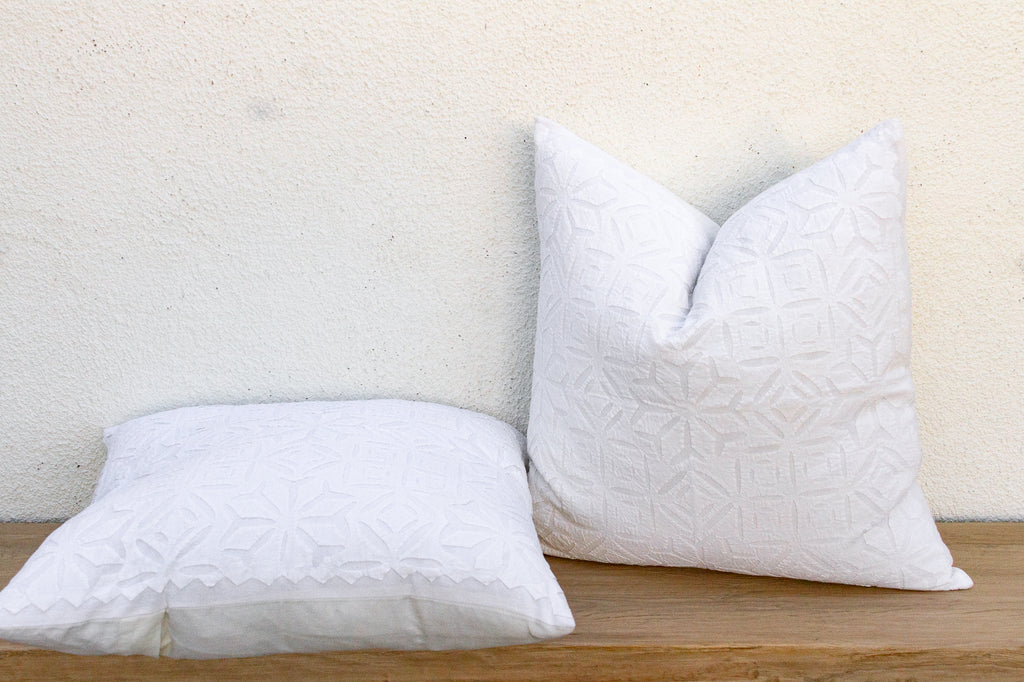 Spring Time, Pair of Appliqué Pillow Covers