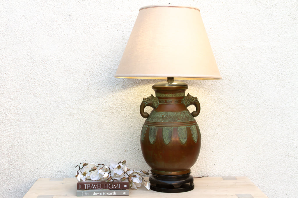Oversize Chinese Archaistic Dragon Lamp (Trade)