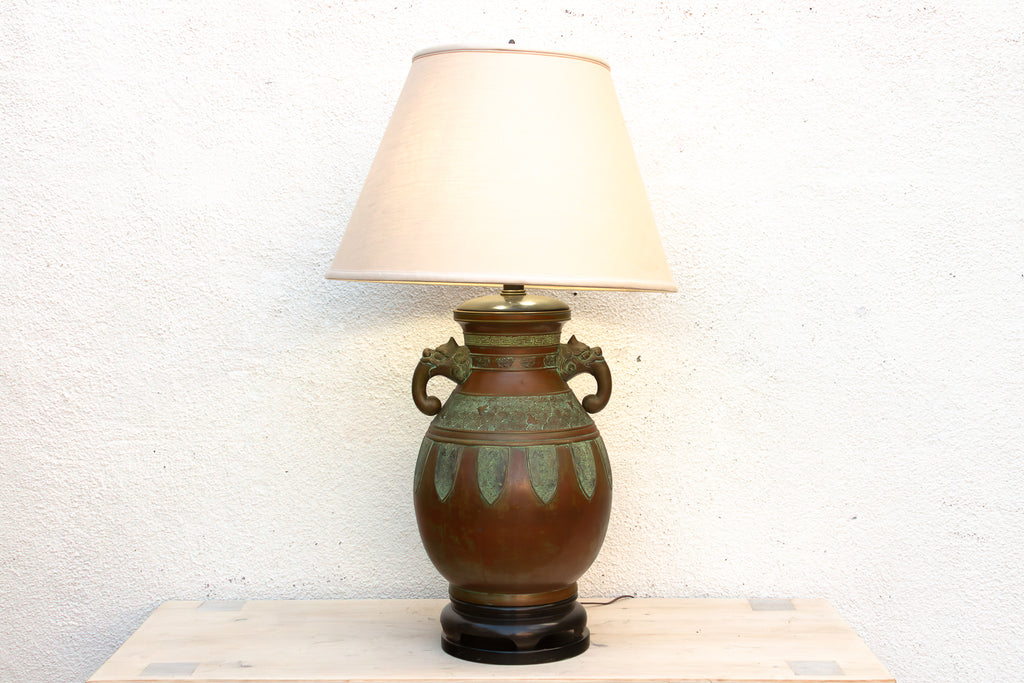 Oversize Chinese Archaistic Dragon Lamp (Trade)