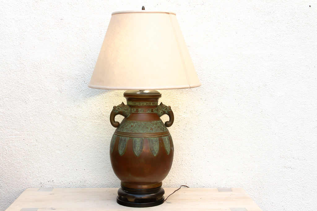 Oversize Chinese Archaistic Dragon Lamp (Trade)