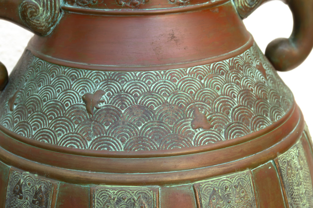 Oversize Chinese Archaistic Dragon Lamp (Trade)