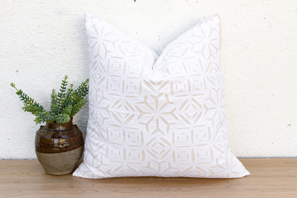 Sunburst Weave Appliqué Pillow Cover