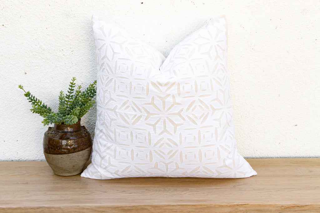Sunburst Weave Appliqué Pillow Cover