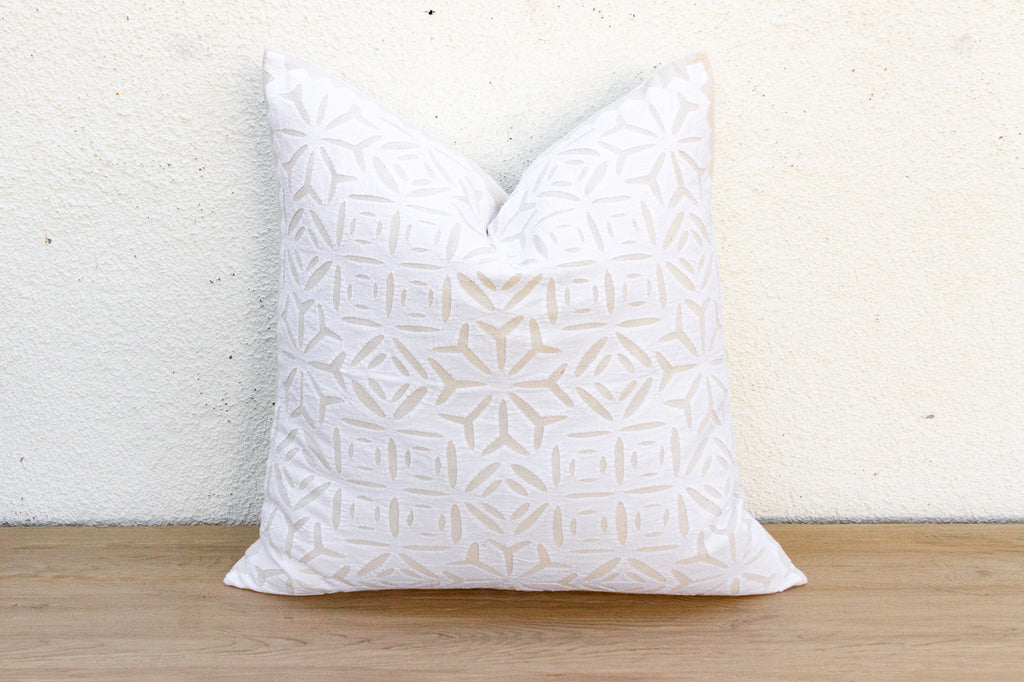 Sunburst Weave Appliqué Pillow Cover