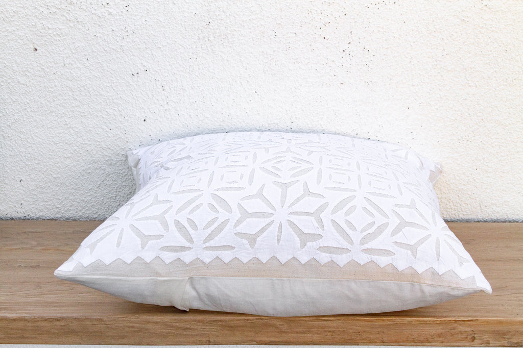 Sunburst Weave Appliqué Pillow Cover