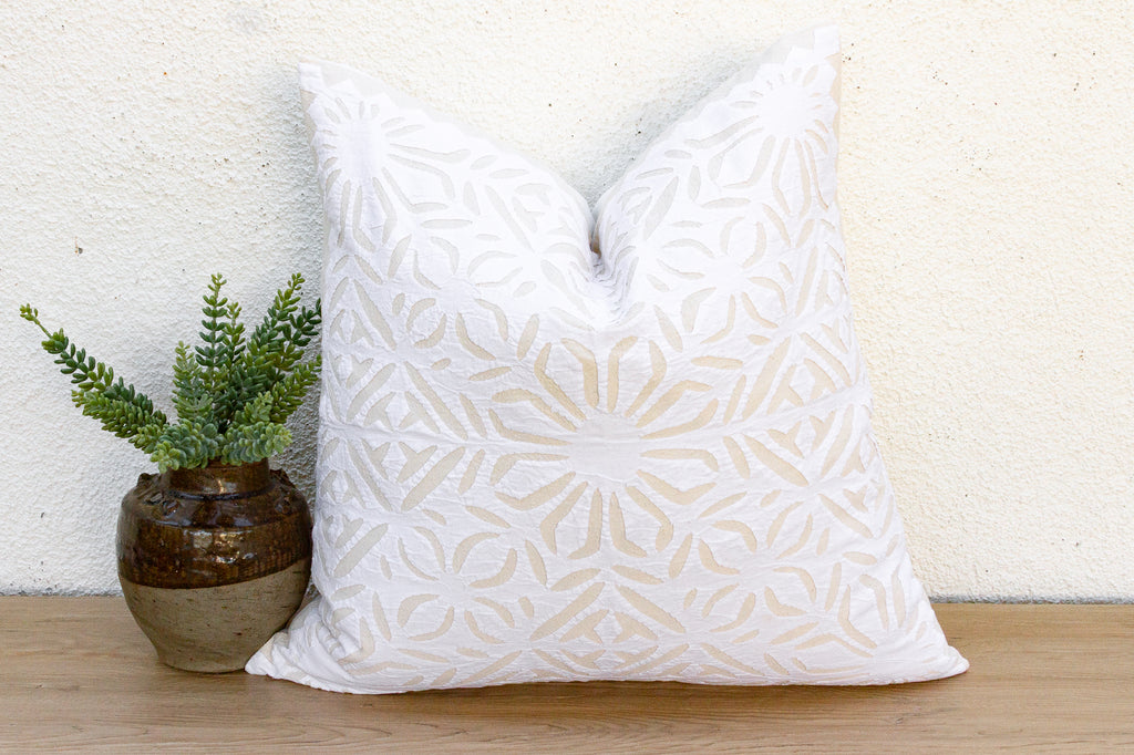 Blossom Array Appliqué Pillow Cover (Trade)