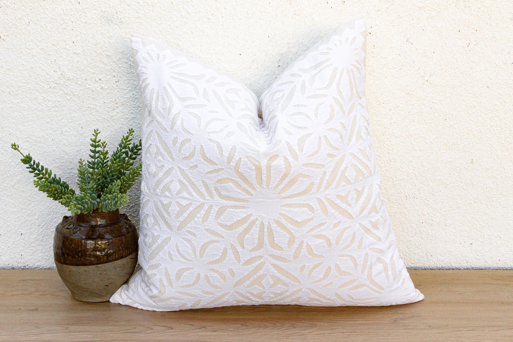 Blossom Array Appliqué Pillow Cover (Trade)