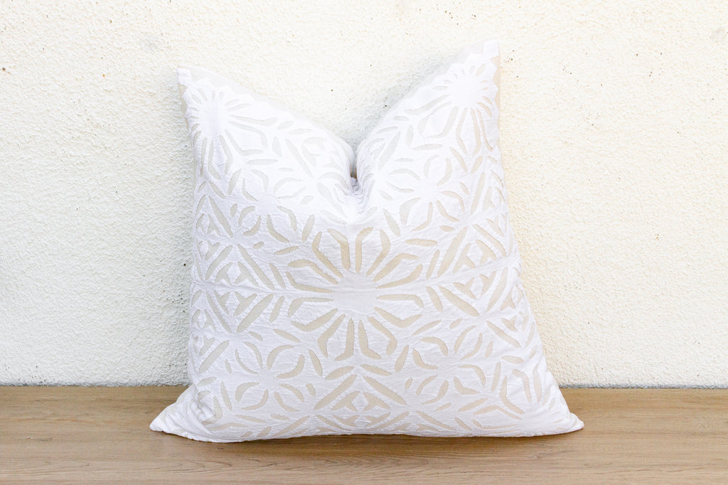 Blossom Array Appliqué Pillow Cover (Trade)