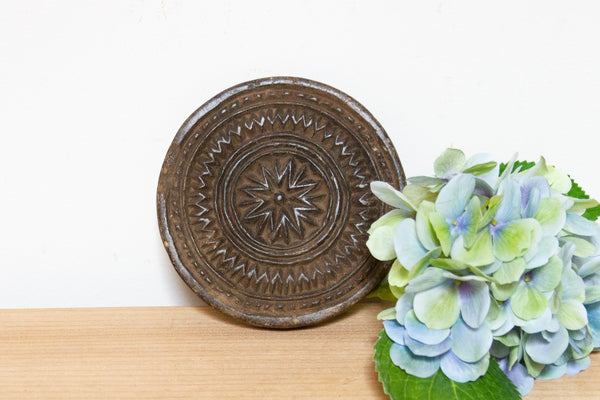 Vintage Floral Carved Plate