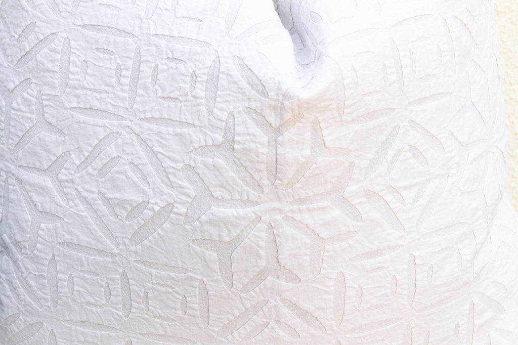 Snow Lotus Appliqué Pillow Cover