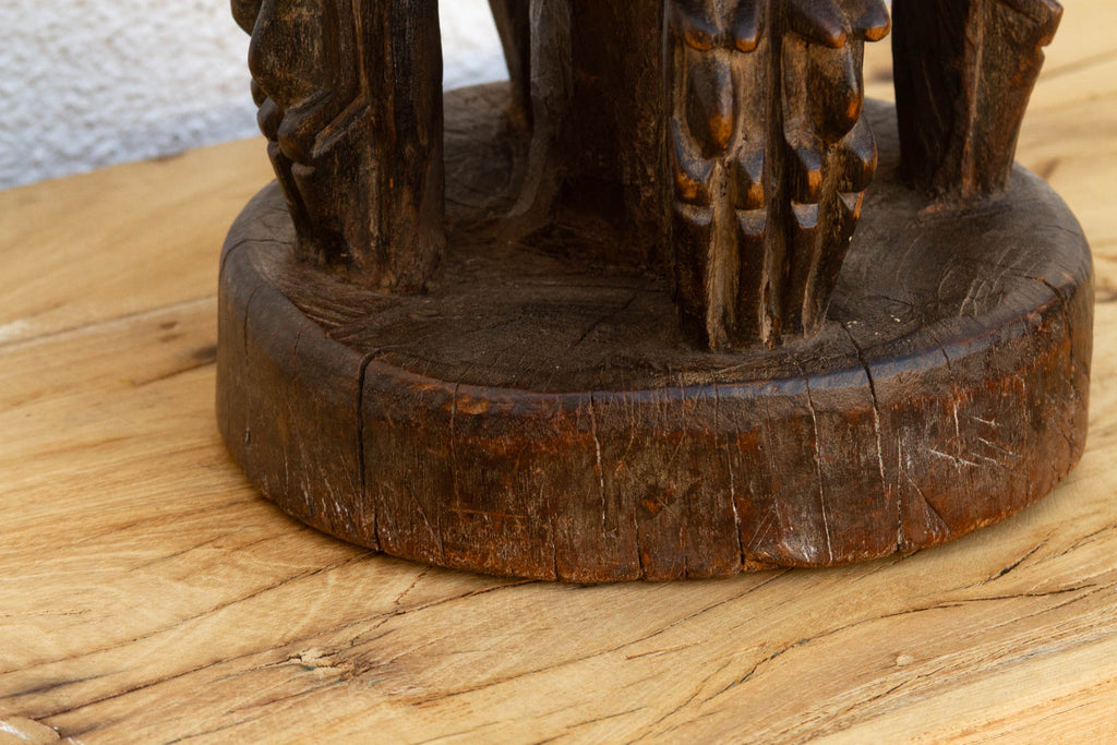 Petite Antique Bamum Carytid Stool (Trade)