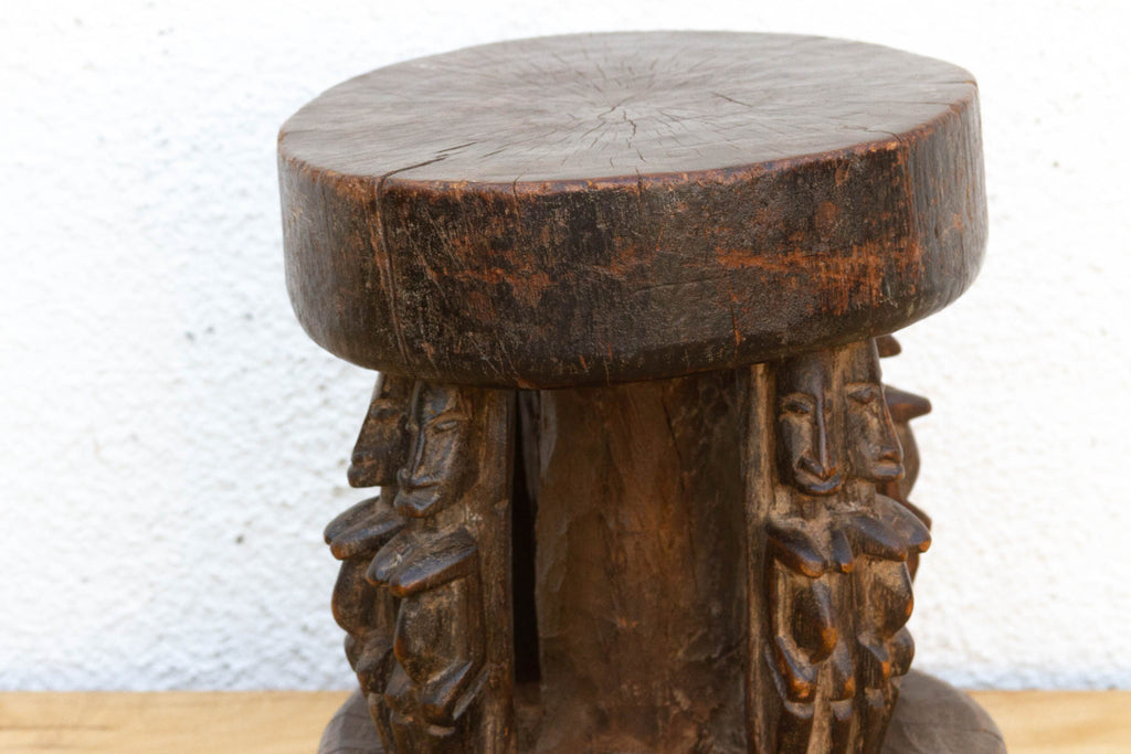 Petite Antique Bamum Carytid Stool (Trade)