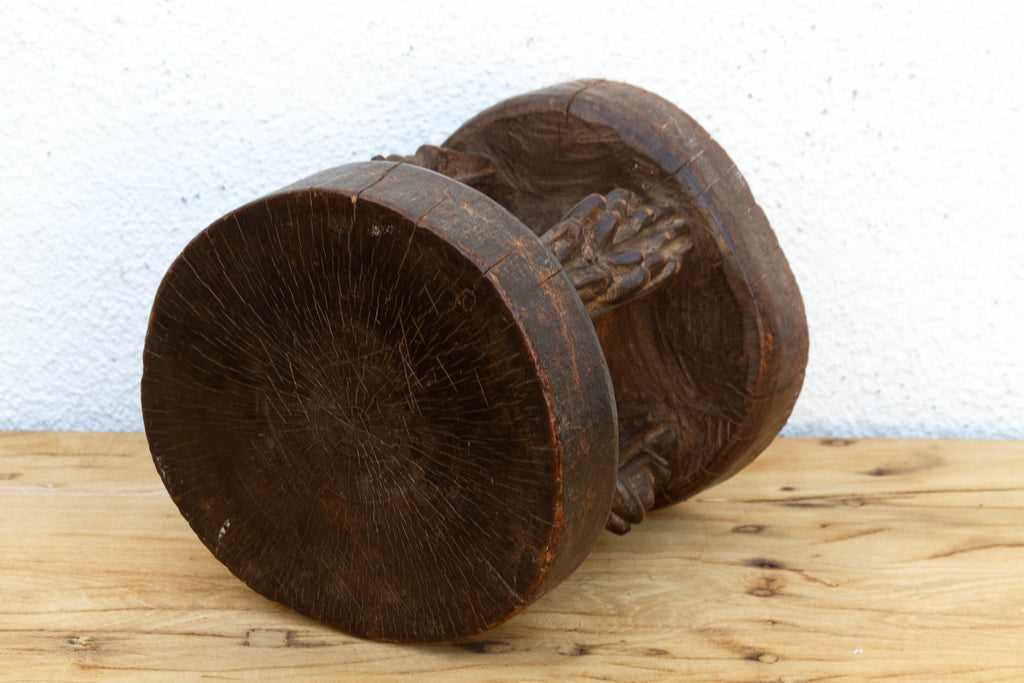 Petite Antique Bamum Carytid Stool (Trade)