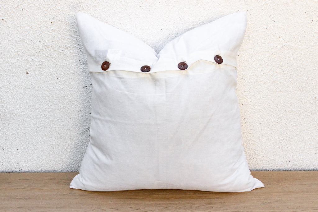 Snow Lotus Appliqué Pillow Cover