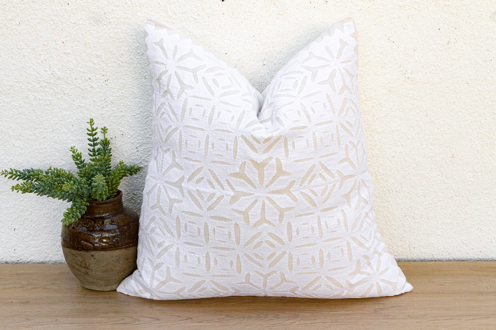 Desert Geometry Appliqué Pillow Cover (Trade)