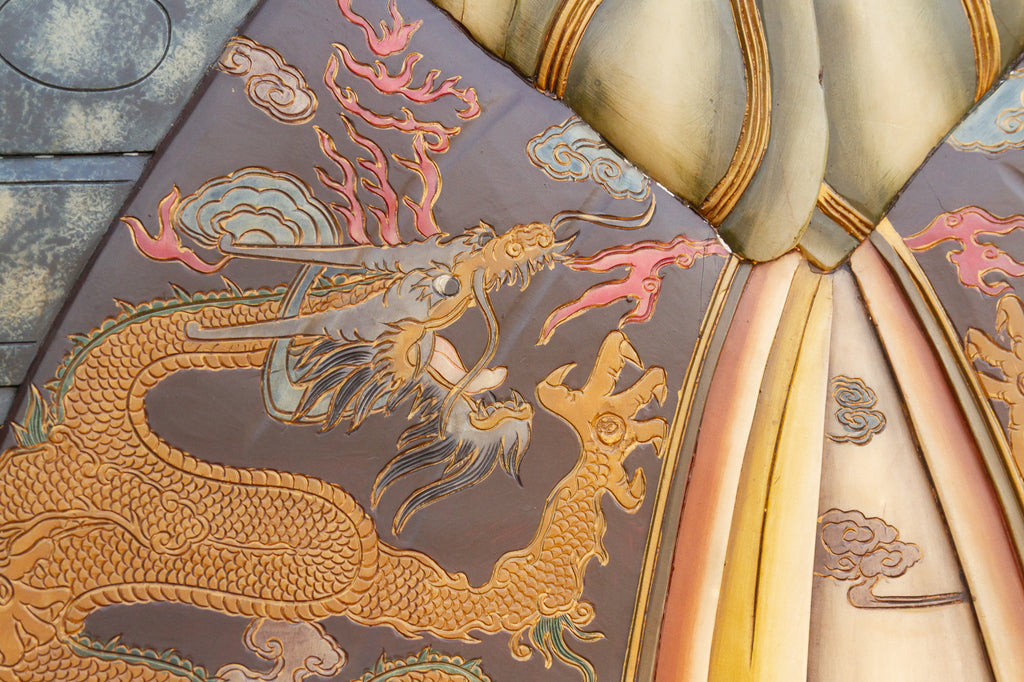 Set of Large Chinese Stone Ancestor Portraits