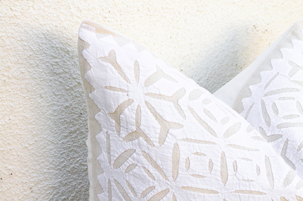 Desert Geometry Appliqué Pillow Cover (Trade)