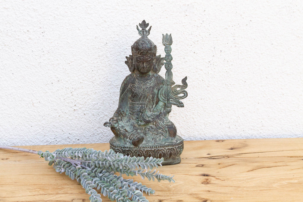 Antique Rich Verdigris Bronze Buddha