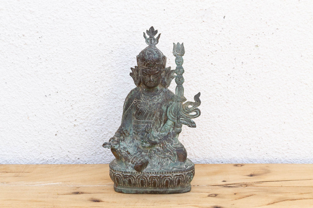 Antique Rich Verdigris Bronze Buddha