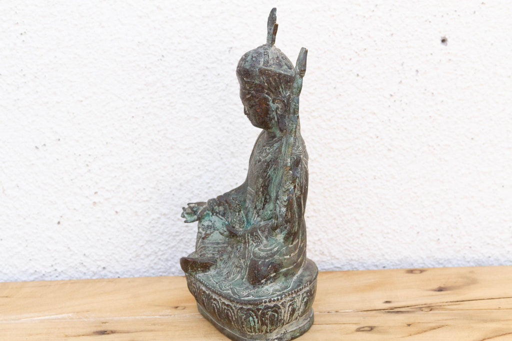 Antique Rich Verdigris Bronze Buddha