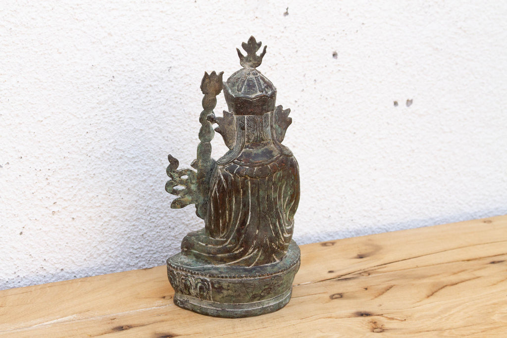 Antique Rich Verdigris Bronze Buddha