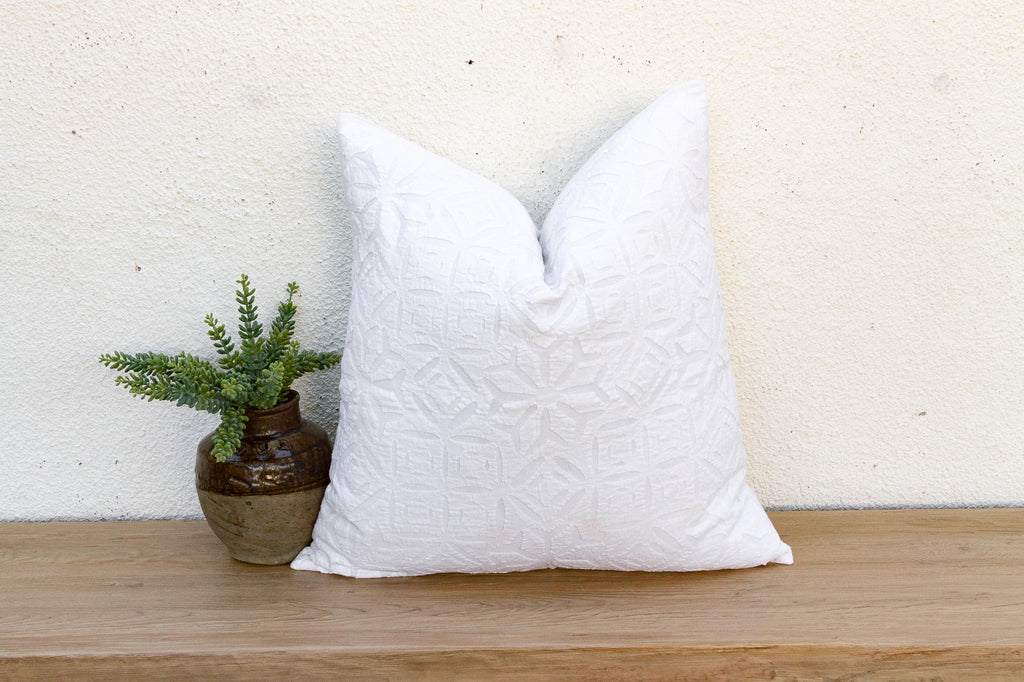 Morning Star Appliqué Pillow Cover