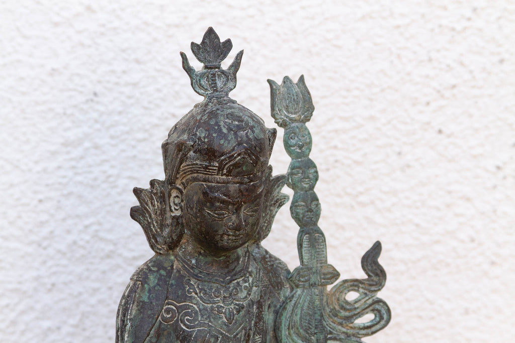 Antique Rich Verdigris Bronze Buddha