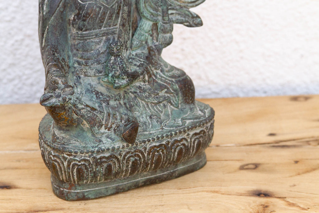 Antique Rich Verdigris Bronze Buddha