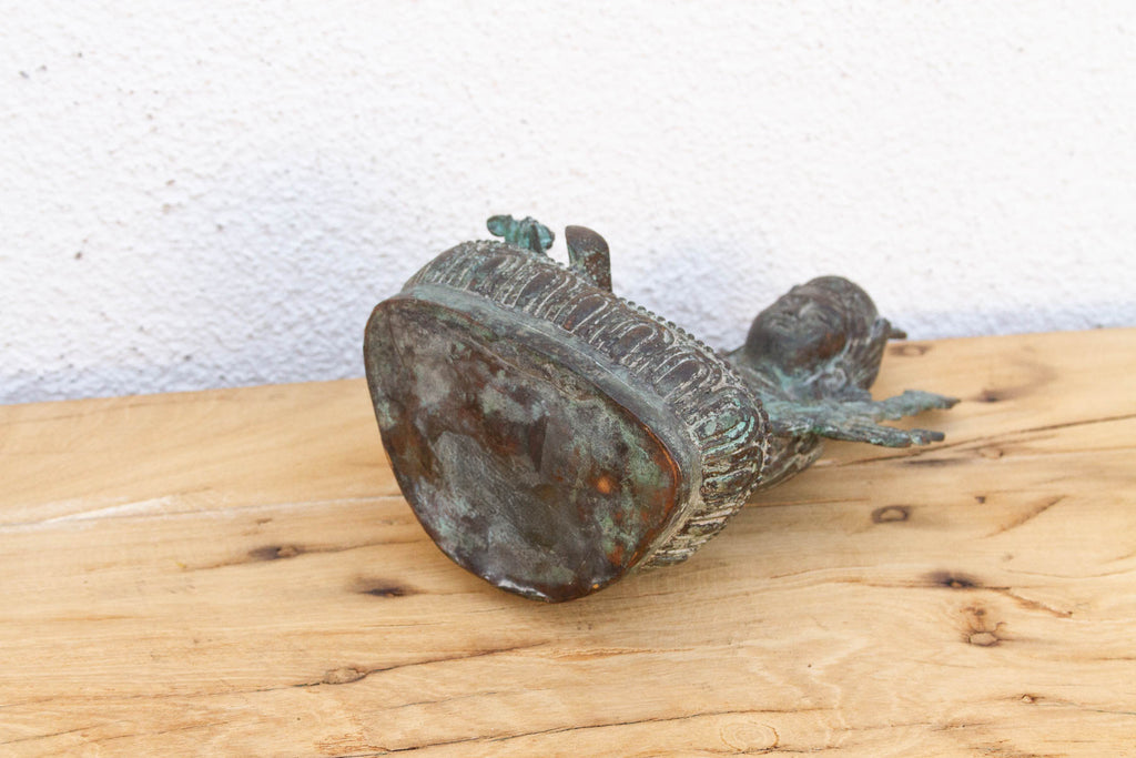Antique Rich Verdigris Bronze Buddha