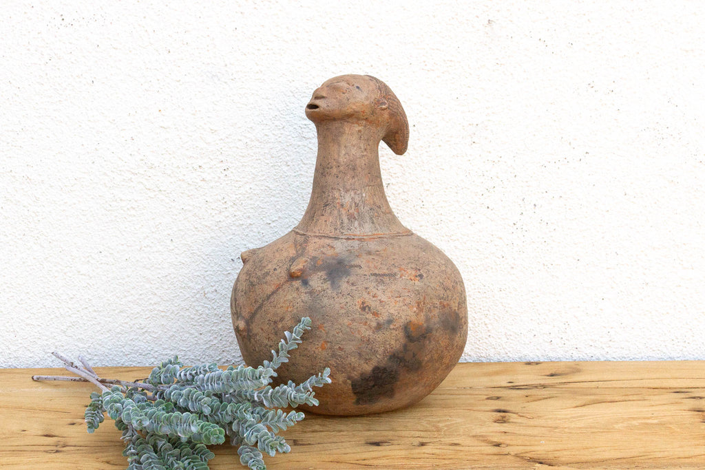 Antique Mangbetu Anthropomorphic Terracotta Vessel (Trade)