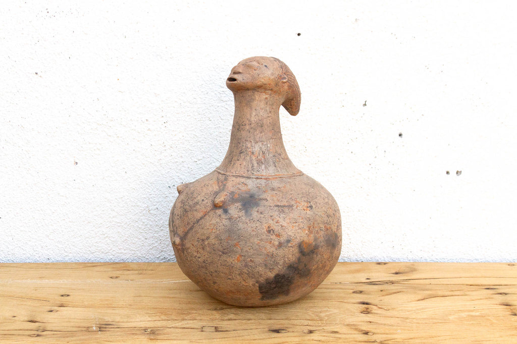 Antique Mangbetu Anthropomorphic Terracotta Vessel (Trade)