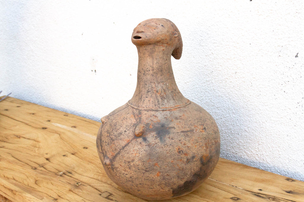 Antique Mangbetu Anthropomorphic Terracotta Vessel (Trade)