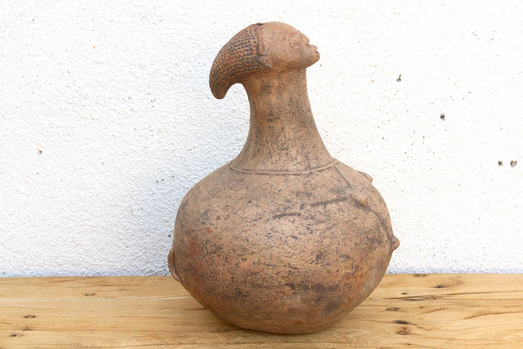 Antique Mangbetu Anthropomorphic Terracotta Vessel (Trade)