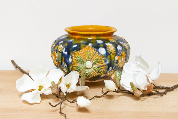 Vintage Sancai Blue Vase