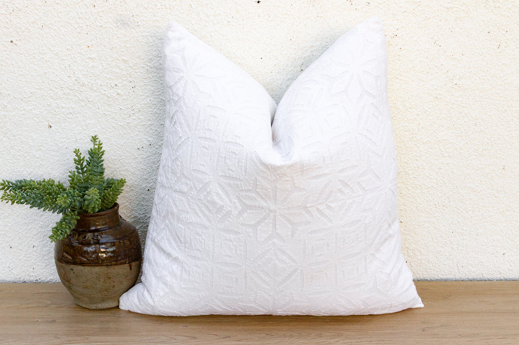 Bloom Mosaic Appliqué Pillow Cover