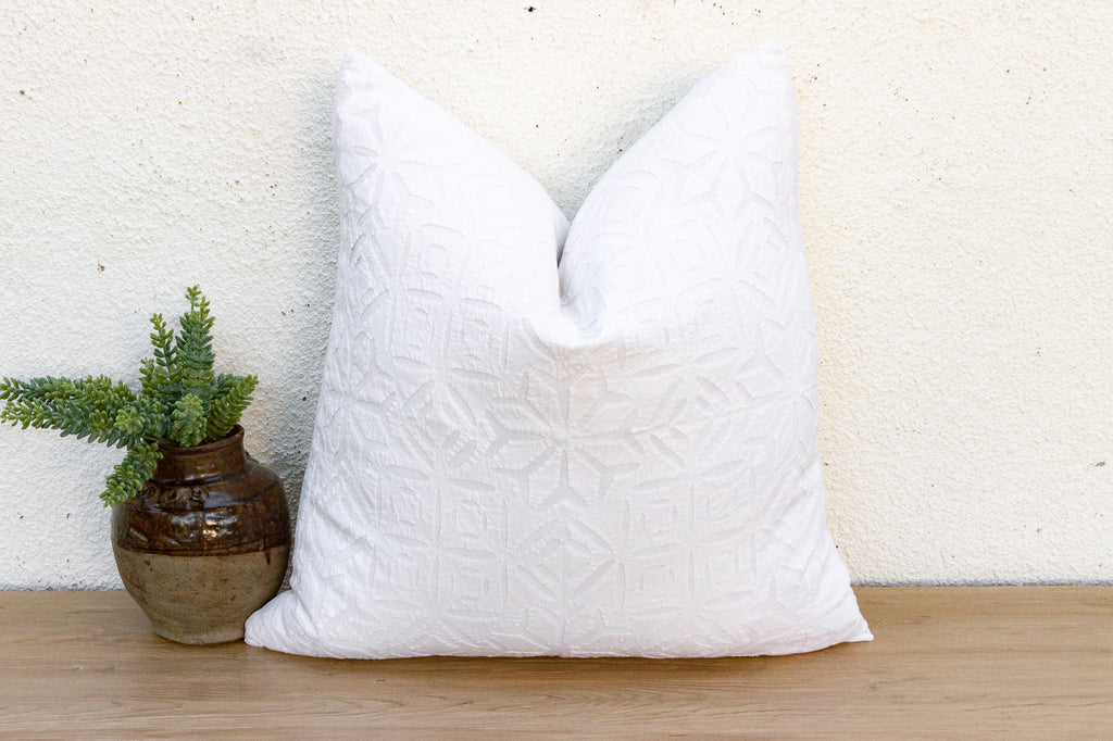 Bloom Mosaic Appliqué Pillow Cover