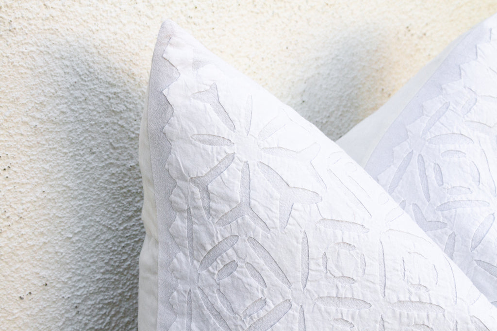 Bloom Mosaic Appliqué Pillow Cover