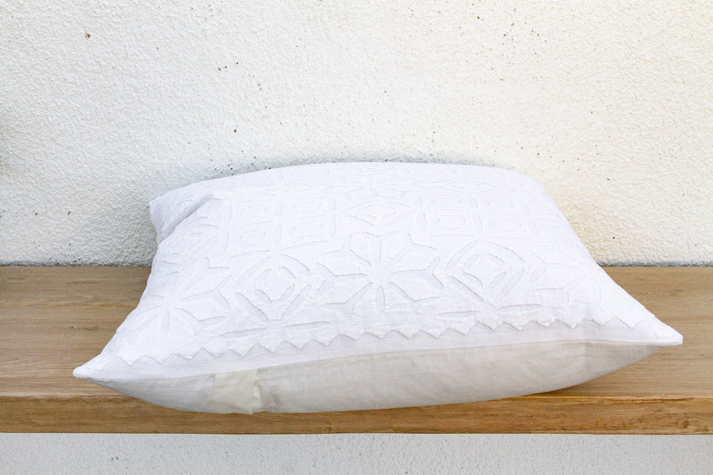 Bloom Mosaic Appliqué Pillow Cover