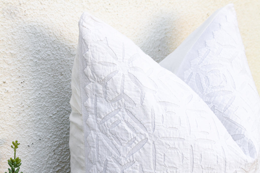 Magnolia Dream Appliqué Pillow Cover