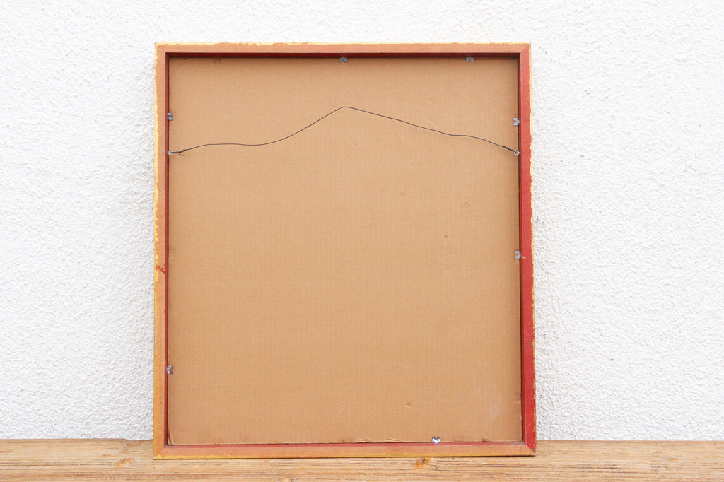 Framed Vintage Thai Temple Procession Art