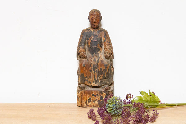 Chinese Antique Carved Wooden Figure