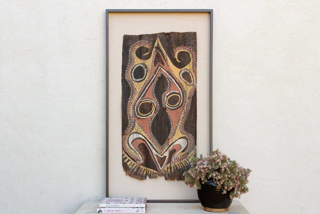 Mid Century Papua New Guinea Bark Painting