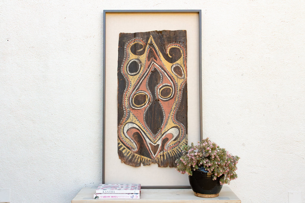 Mid Century Papua New Guinea Bark Painting
