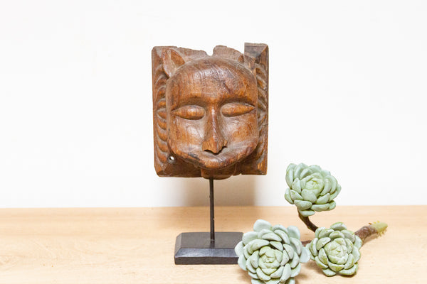 Antique Southeast Asian Mask on Stand