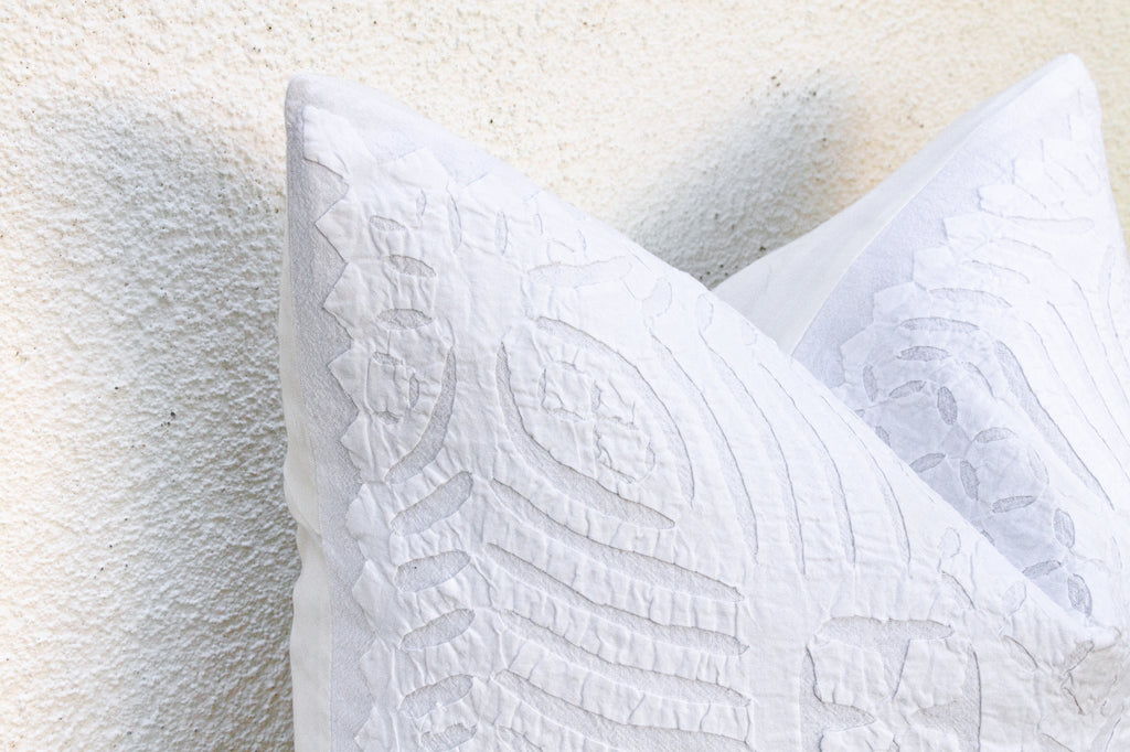 Creama Orchid Appliqué Pillow Cover