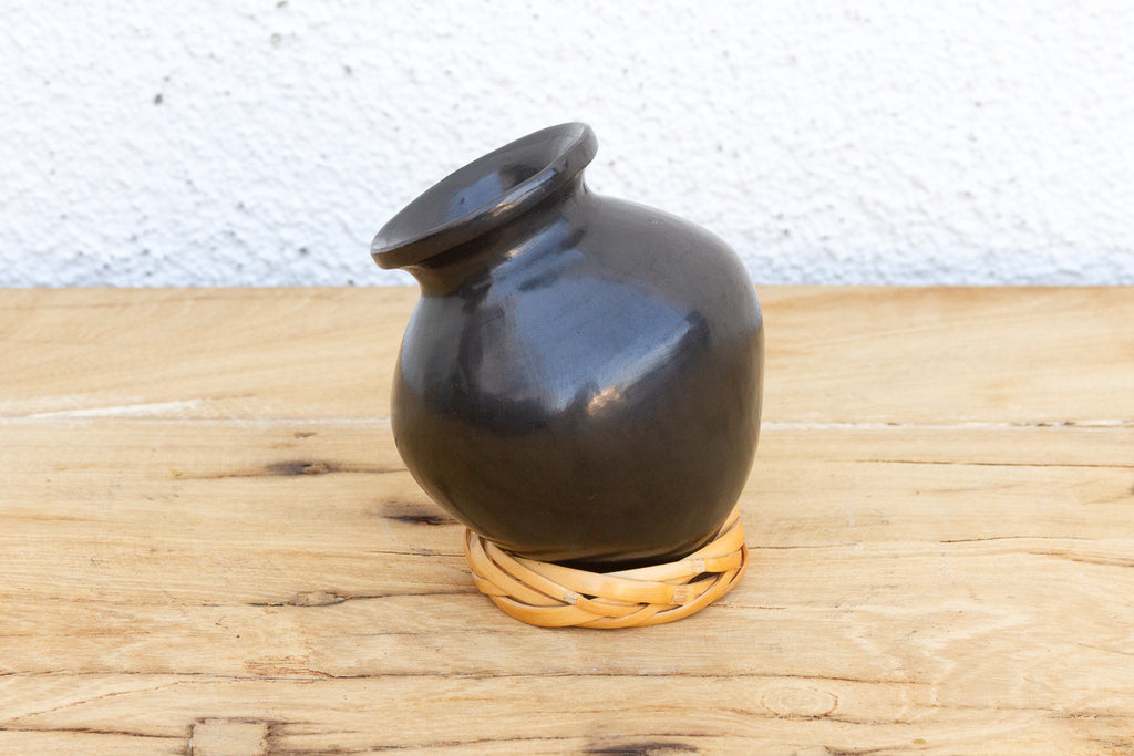 Vintage Petite Black Clay Mezcal Jug (Trade)