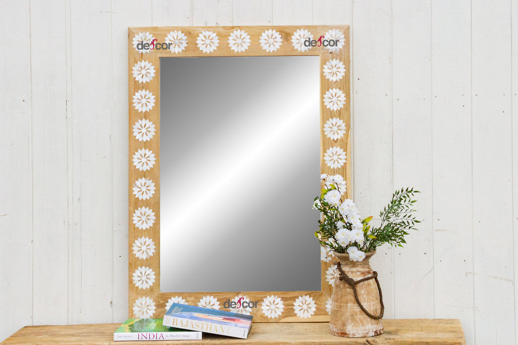 Modern Farmhouse Inlay Blossom Mirror