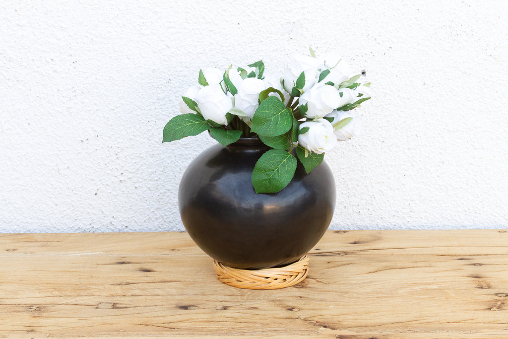 Vintage San Bartolo Black Clay Global Vessel