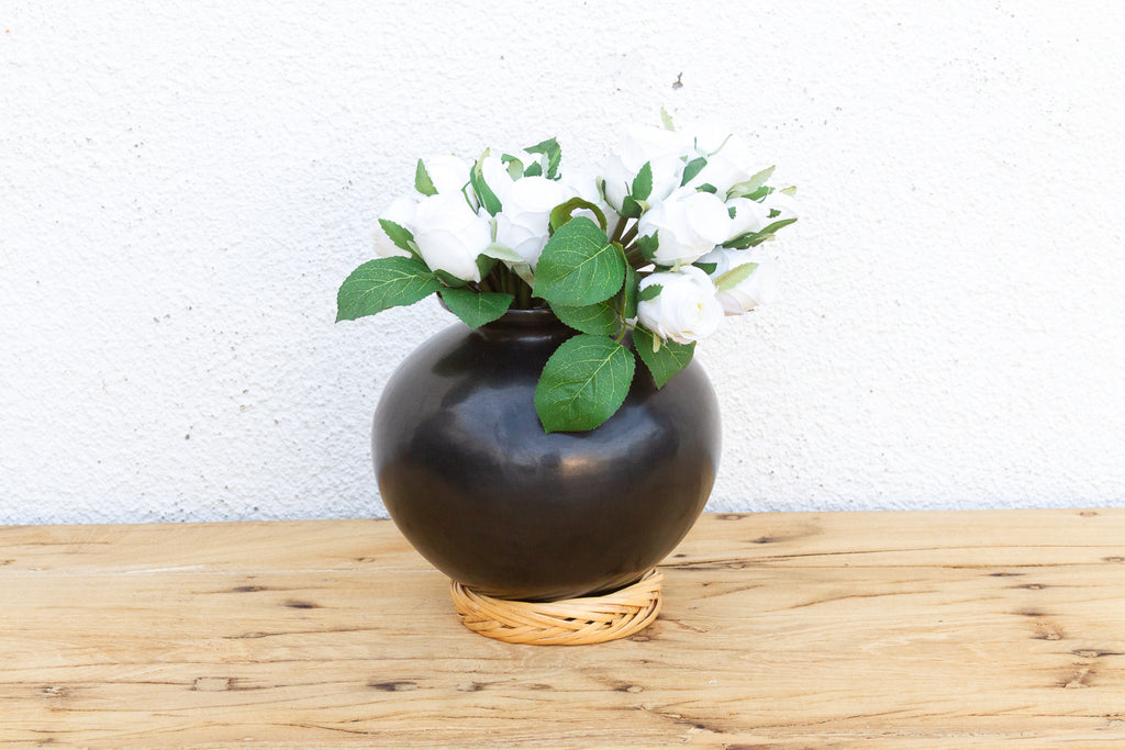 Vintage San Bartolo Black Clay Global Vessel