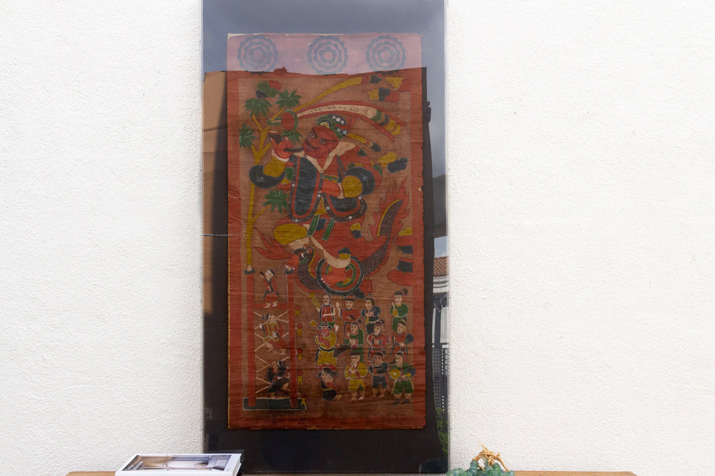 Antique Tibetan Thangka of Mahakala Fierce Guardian